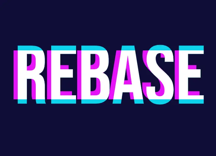 Rebase logo on dark background