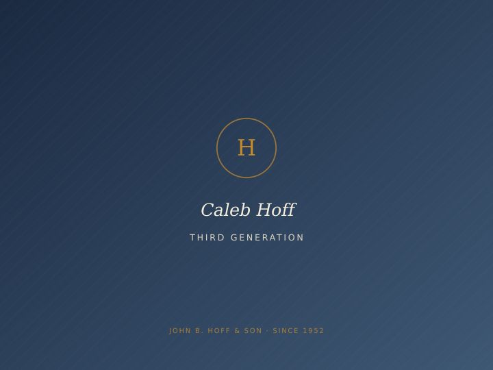 Caleb Hoff, third-generation plumber, working on a job in the Delaware River Valley