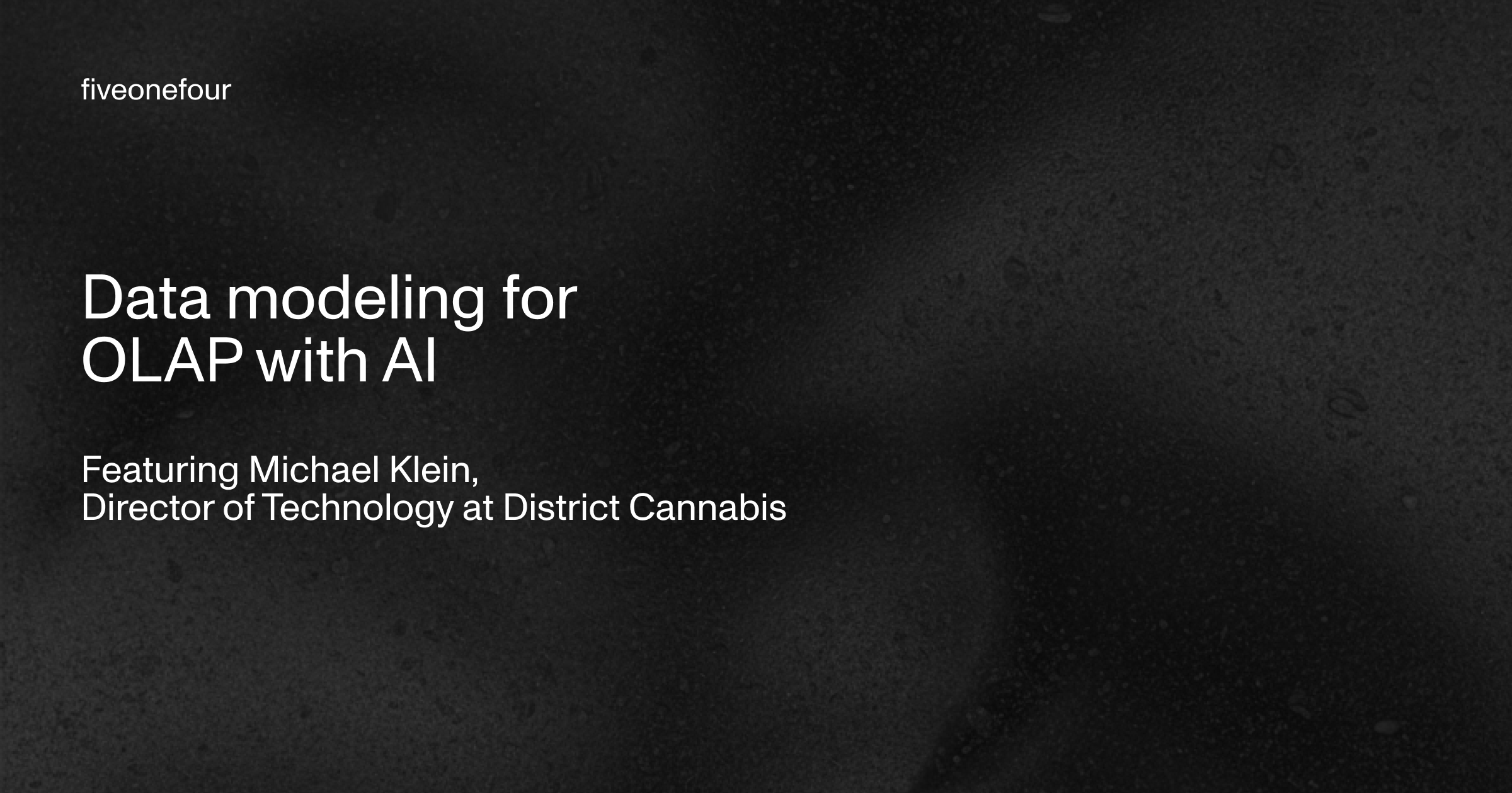 Data Modeling for OLAP with AI Ft. District Cannabis (MooseStack, ClickHouse)