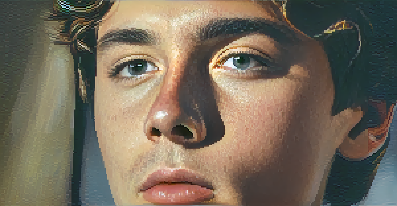 A young actor in a dramatic moment on stage, with emotional expression and dramatic lighting.