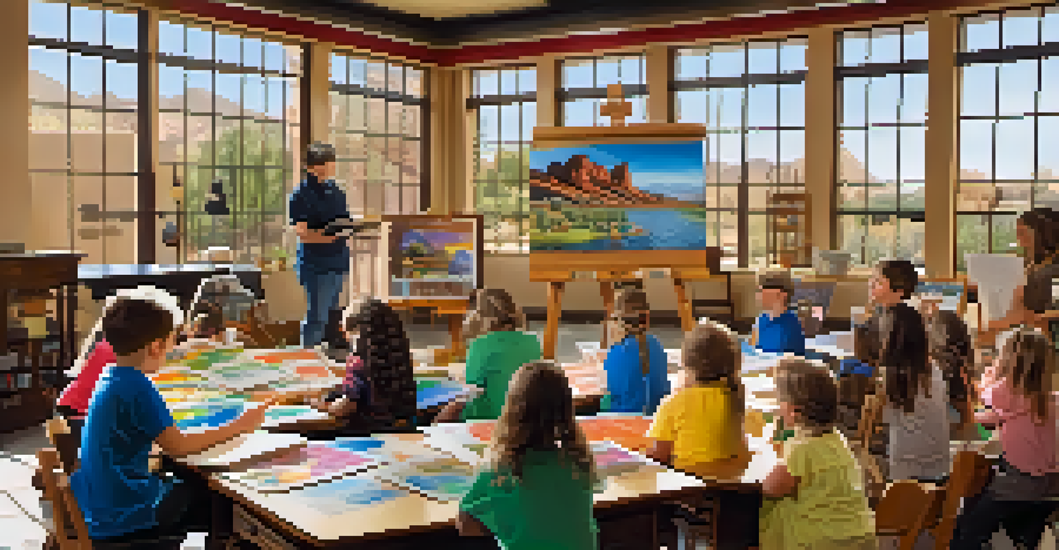 Students participating in an educational workshop at the Scottsdale Historical Society.