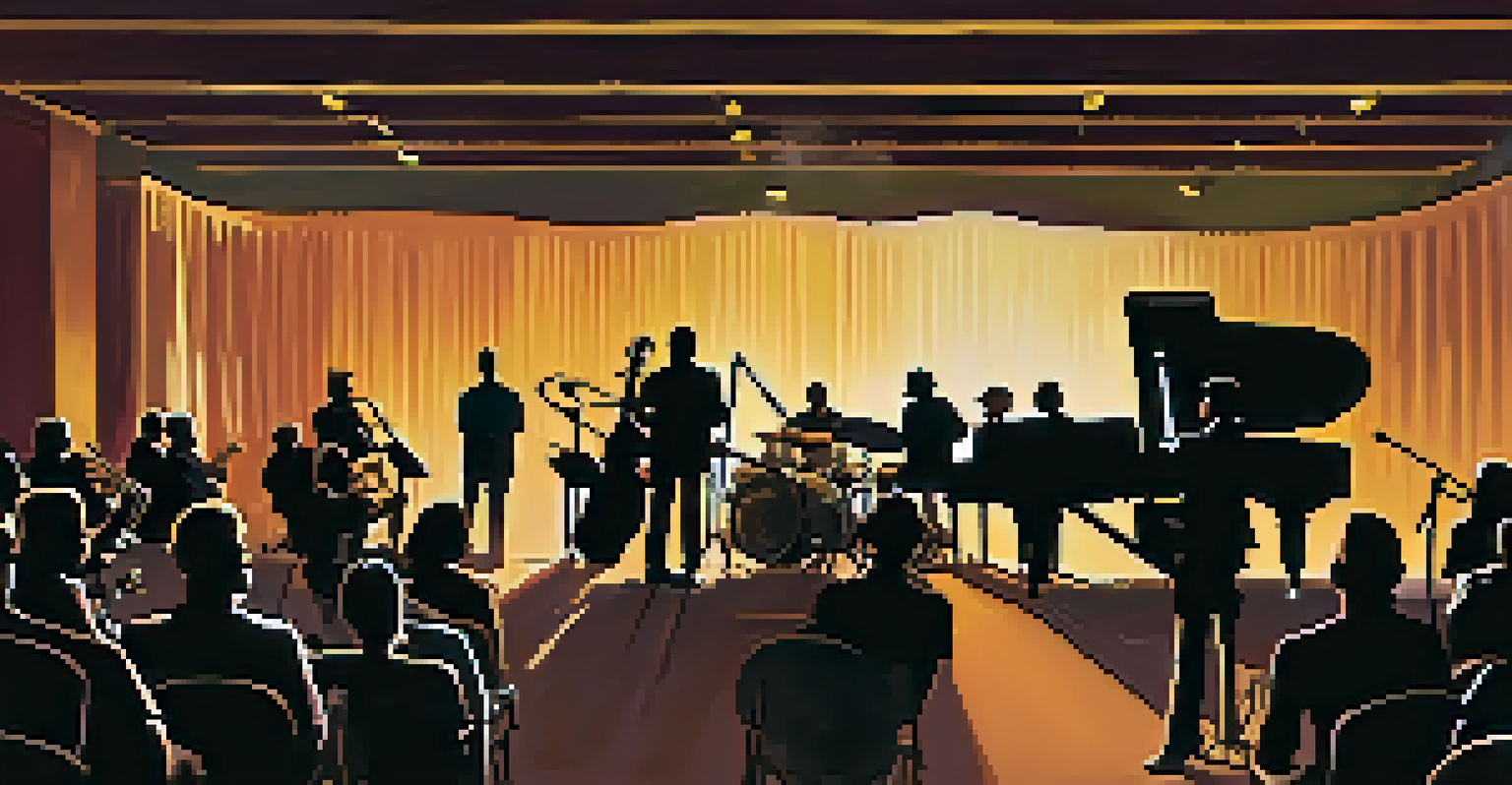 A saxophonist performing at a jazz festival in Scottsdale, with an engaged audience in a warm and cozy atmosphere.