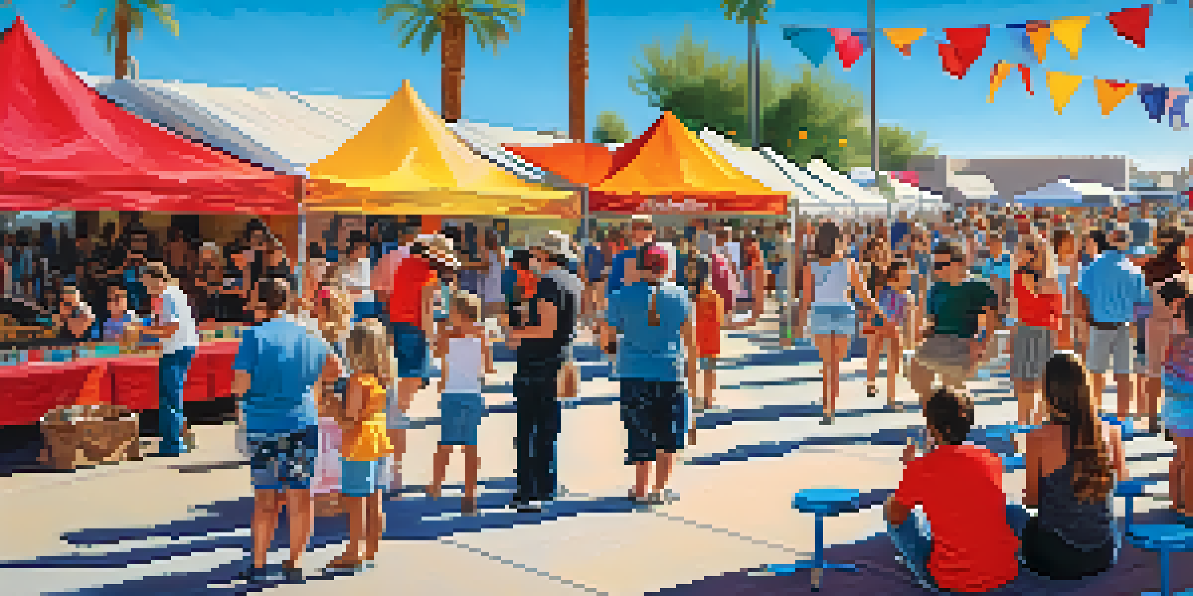 A lively outdoor arts festival with artists, families, and musicians at Scottsdale Waterfront.