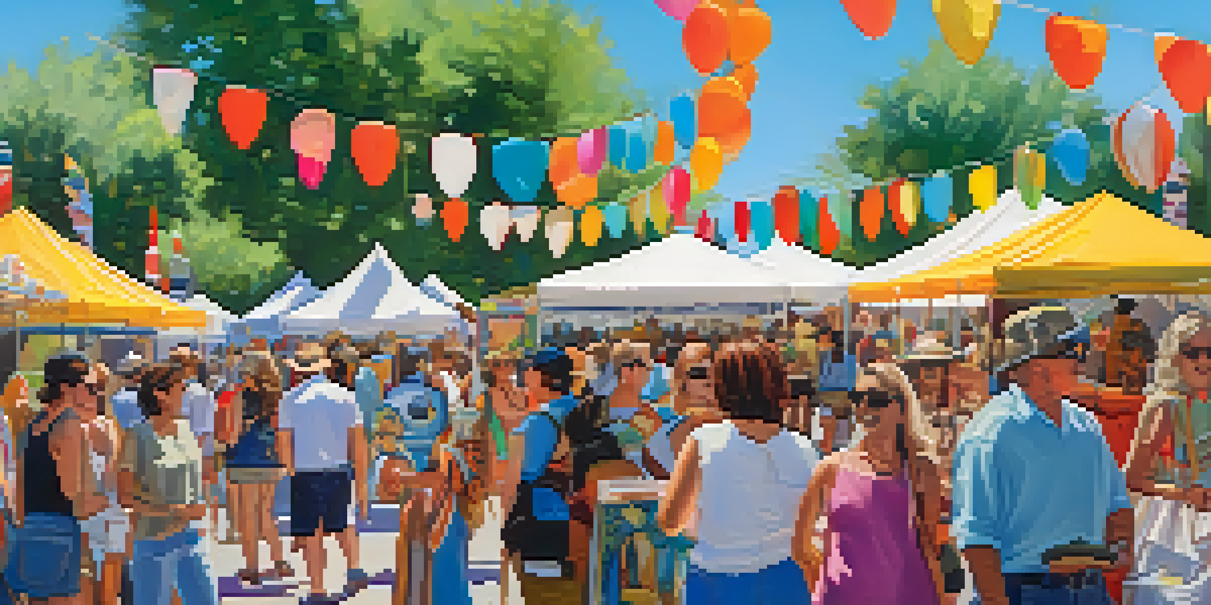A lively arts festival in Scottsdale featuring artists and colorful art displays, with attendees engaging in the creative atmosphere.