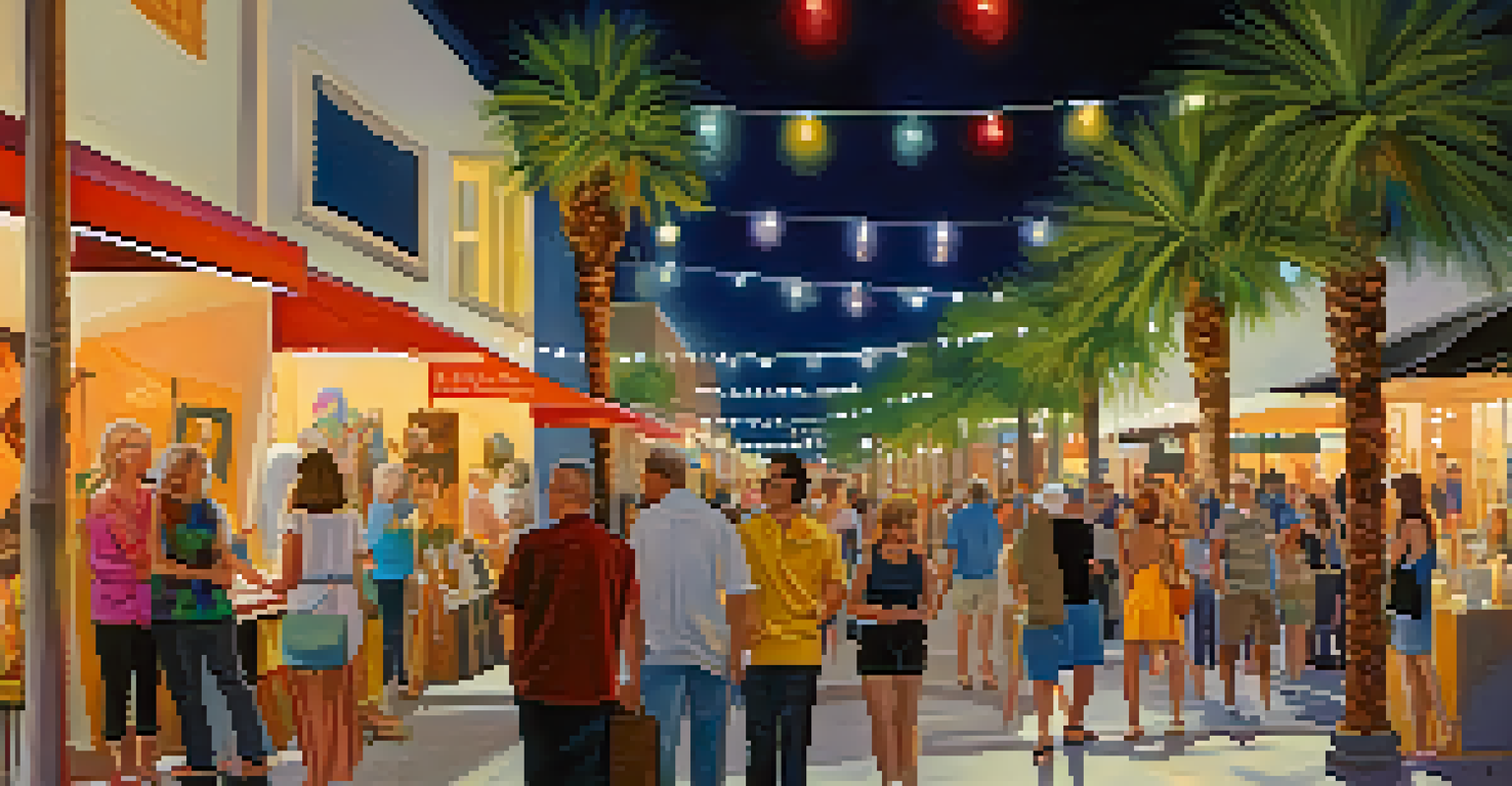 Visitors enjoying the Scottsdale Art Walk, exploring colorful galleries and artworks.