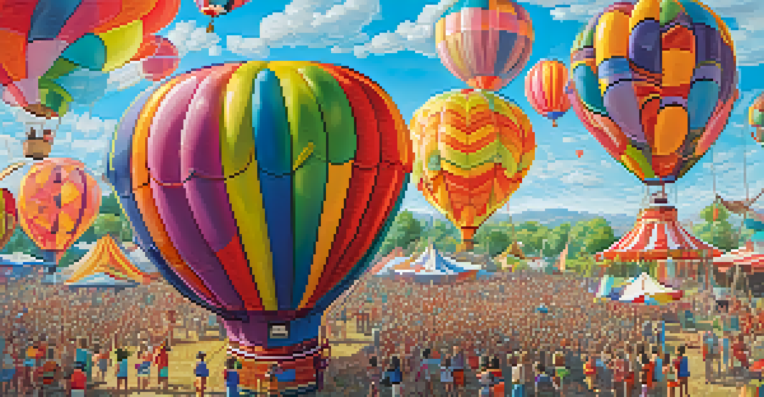 A colorful character-shaped hot air balloon at the Scottsdale Hot Air Balloon Festival, with children expressing joy around it.