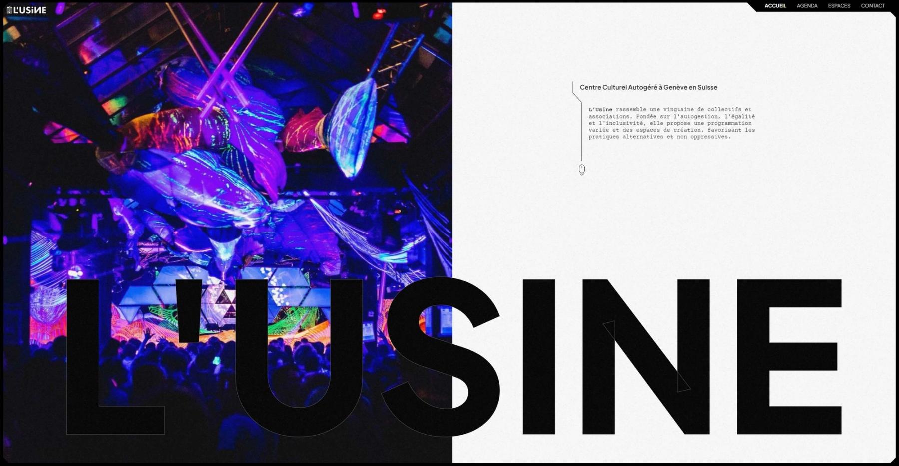 L'Usine / Webdesign Leonard Veuthey