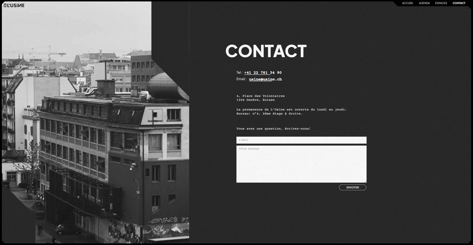 L'Usine / Webdesign Leonard Veuthey