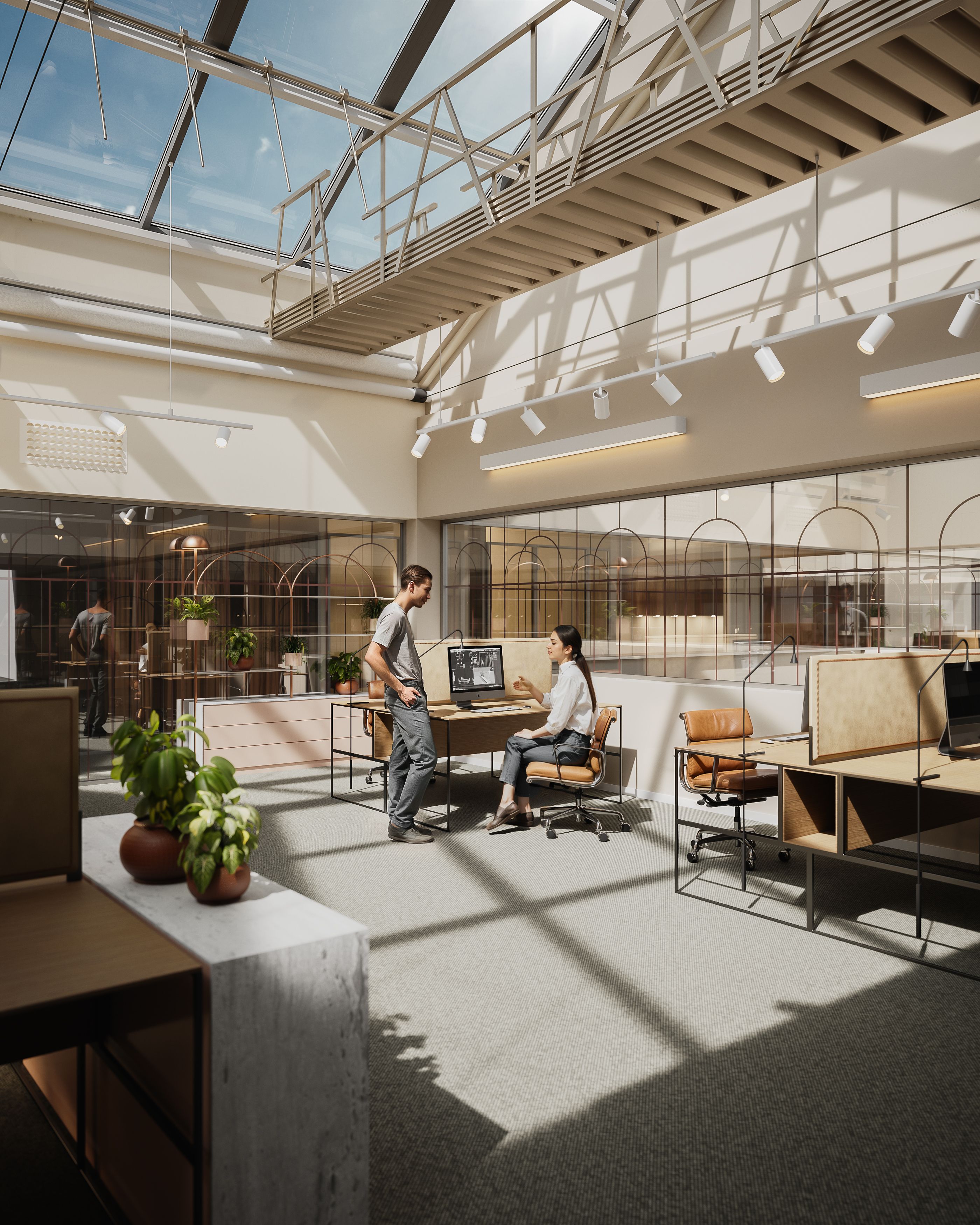 Arbeidsplasser med dobbel takhøyde