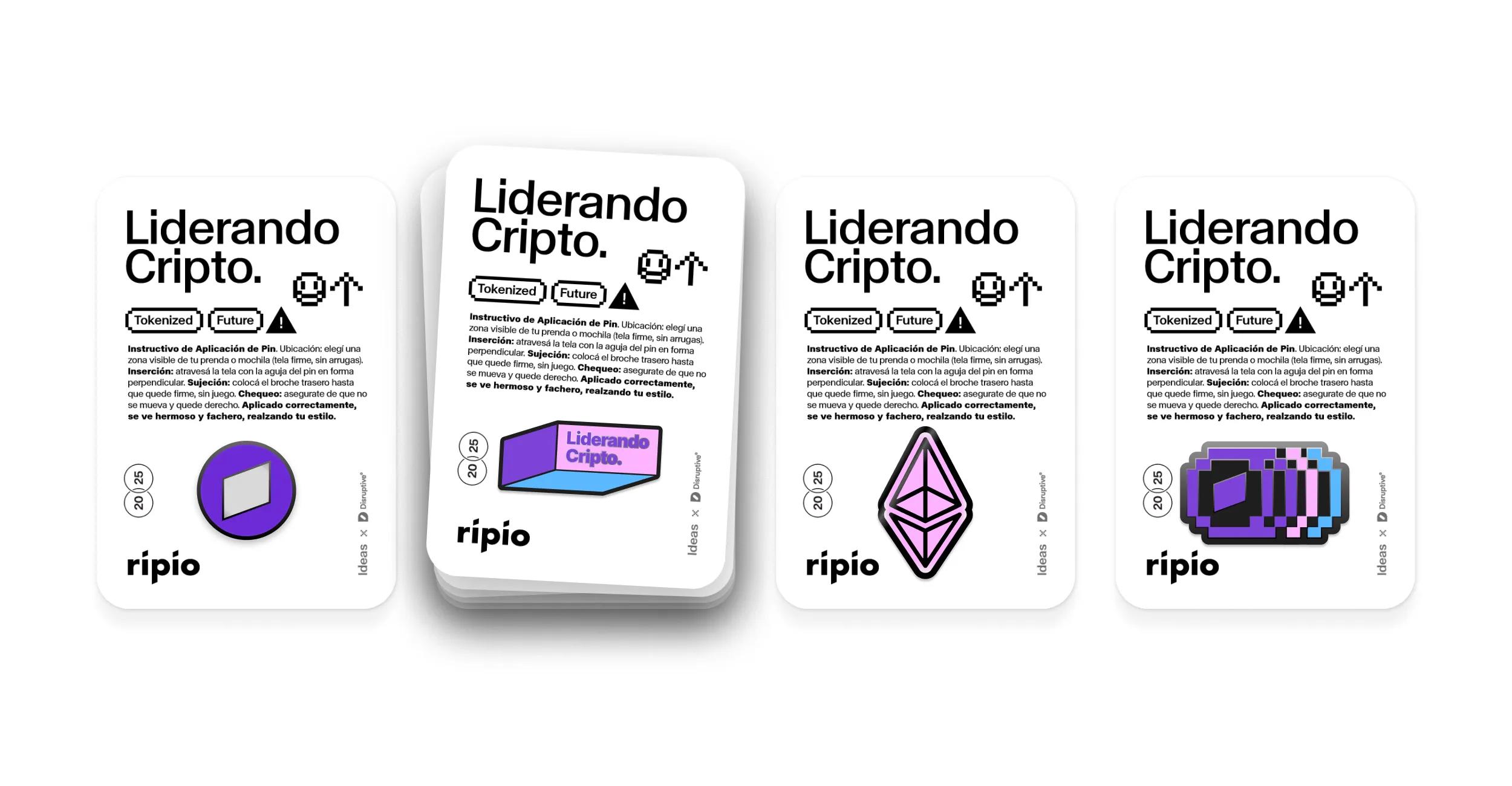 Custom iconography system developed for Ripio based on Web3 and Ethereum concepts