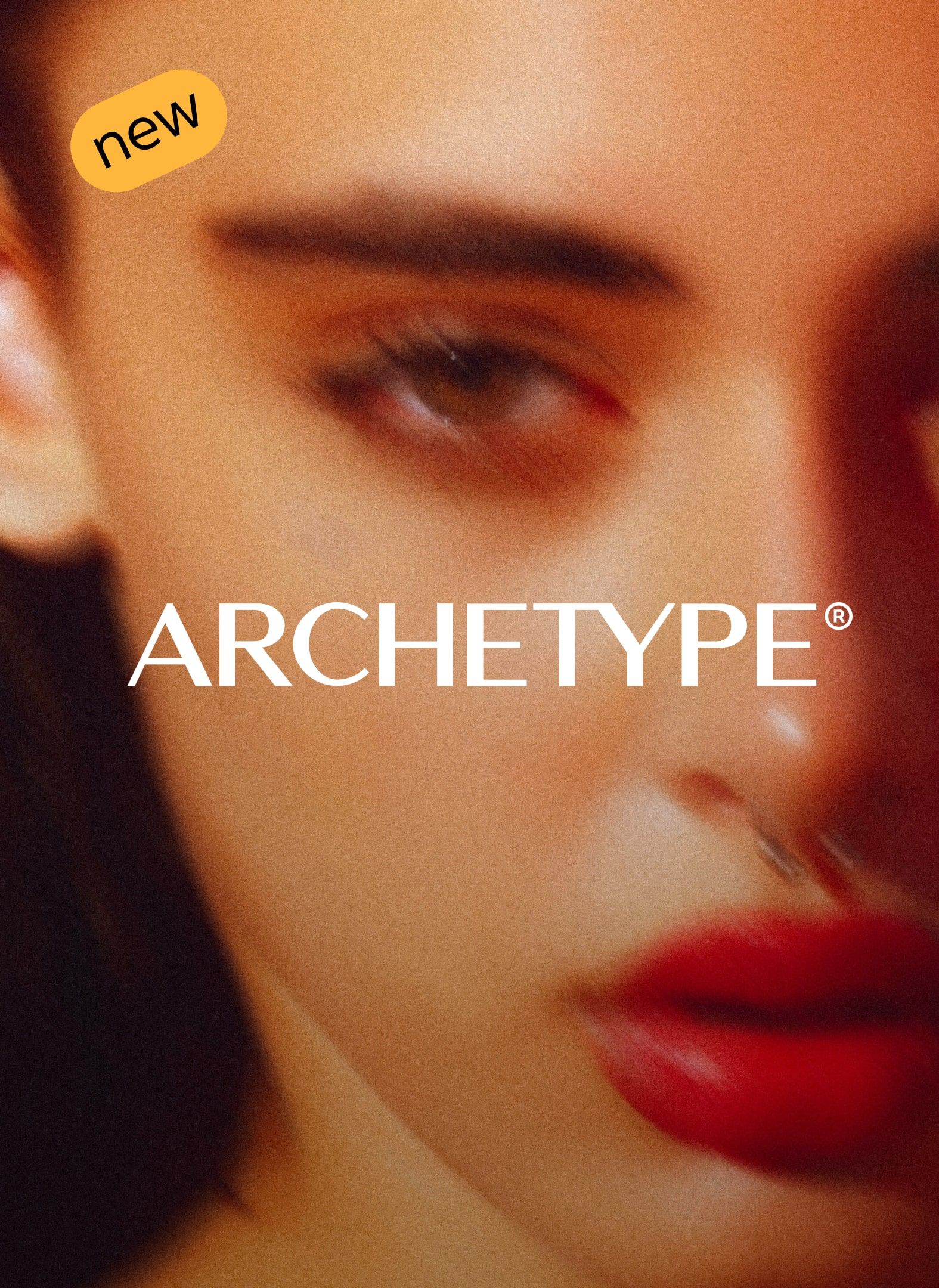 Image corresponding to the introduction to the Archetype success story. "Archetype" is an Argentine body-positive underwear and lingerie brand. The image shows the Archetype logo over the slightly out of focus image of a model.