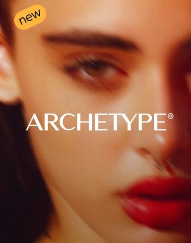 Image corresponding to the introduction to the Archetype success story. "Archetype" is an Argentine body-positive underwear and lingerie brand. The image shows the Archetype logo over the slightly out of focus image of a model.