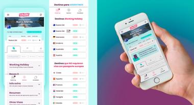 Mockups mobile del sitio web YoMeAnimo