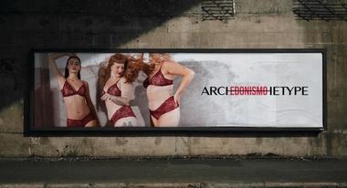 Billboard for "Archetype", an Argentine body-positive underwear and lingerie brand. The billboard is made up of the image of 3 models posing with the brand's clothing accompanied by the logo and the name of the capsule of the moment.