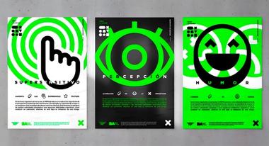 health prevention campaign posters with icon illustrations