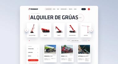 Optimización y desarrollo de la plataforma digital de Tecmaco, empresa líder en la industria del izaje, con catálogo online, filtros inteligentes y experiencia UX/UI diseñados por Disruptive®.
