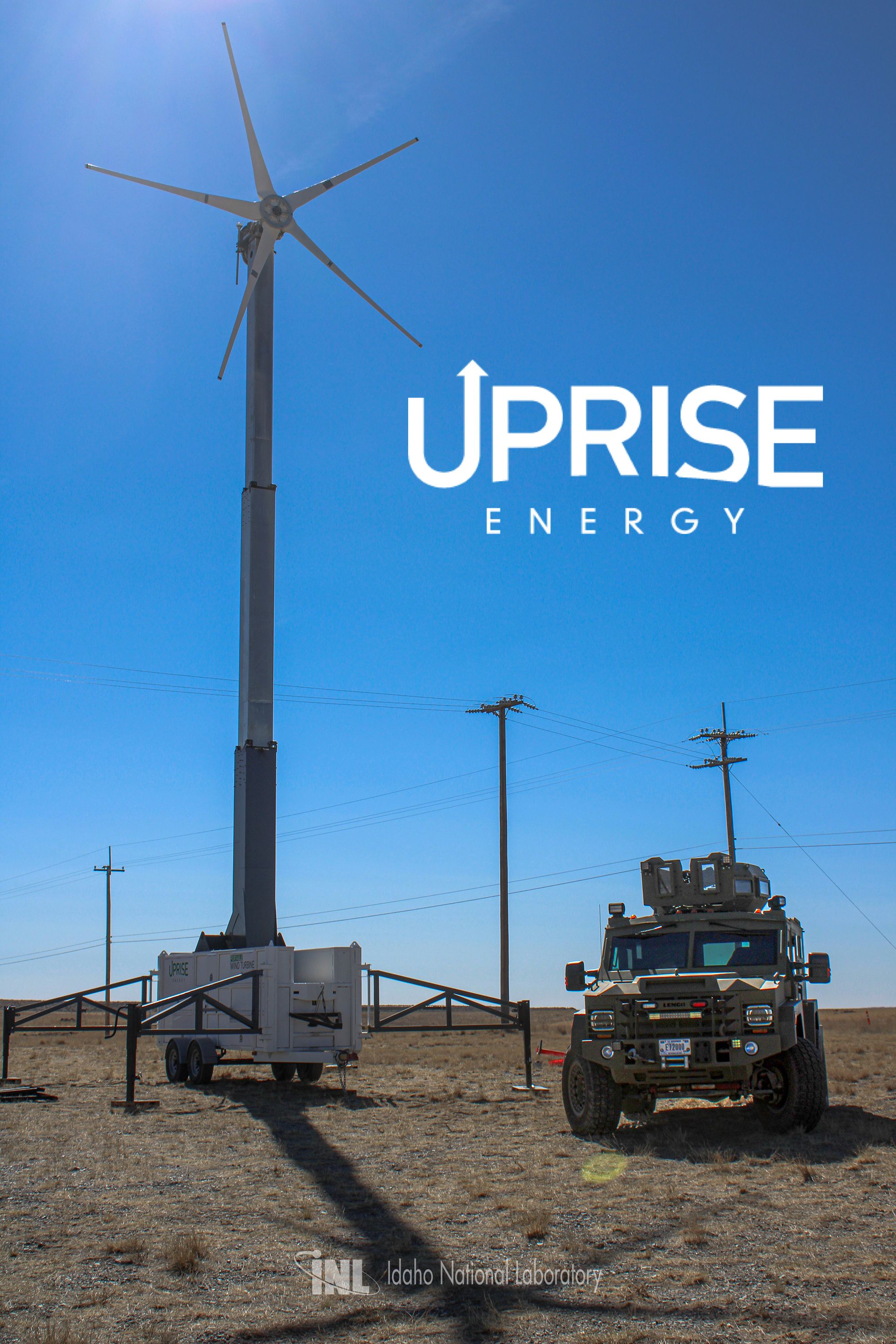 Uprise energy wind turbine and a 4x4