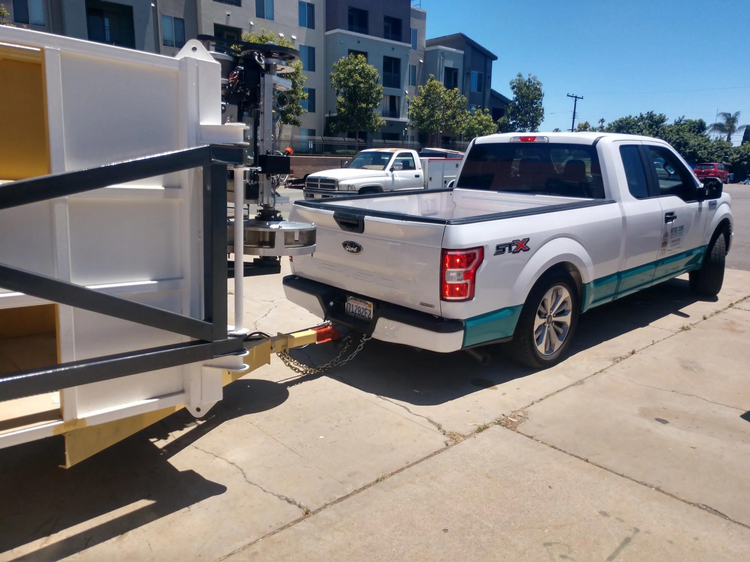 Getting ready to tow to the testing location.