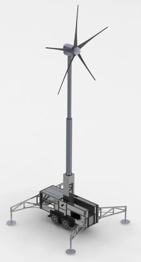 Uprise Energy Mobile Power Station10kW portable wind turbine