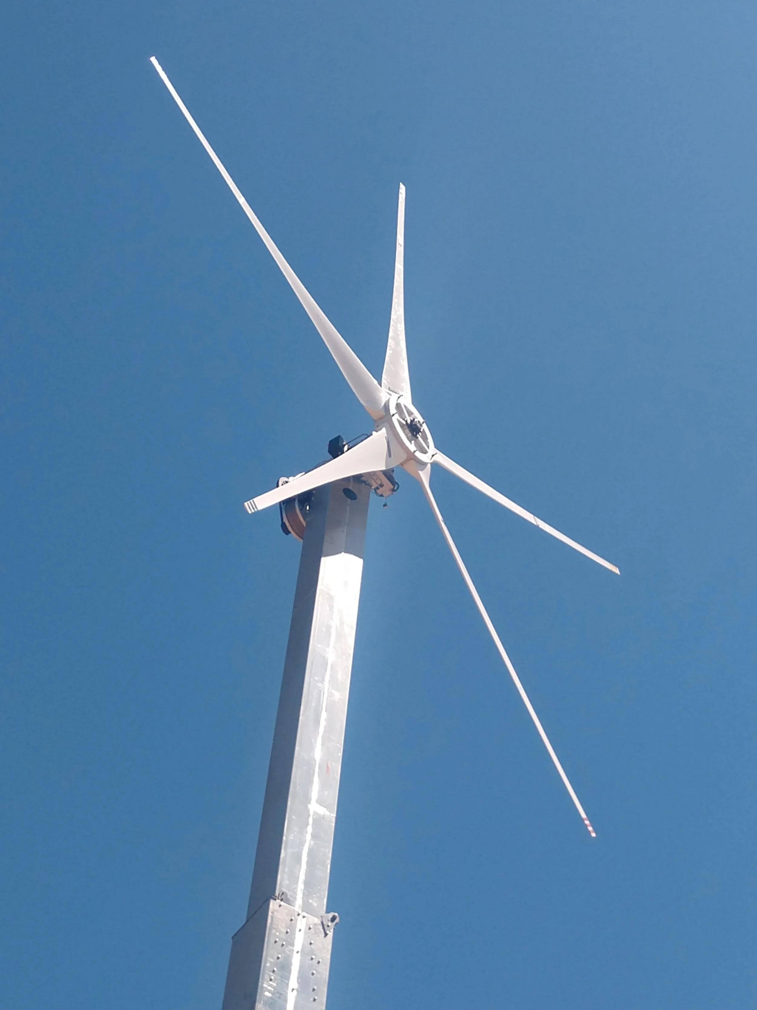 Highly-efficient carbon fiber blades direct drive a permanent magnet alternator aloft