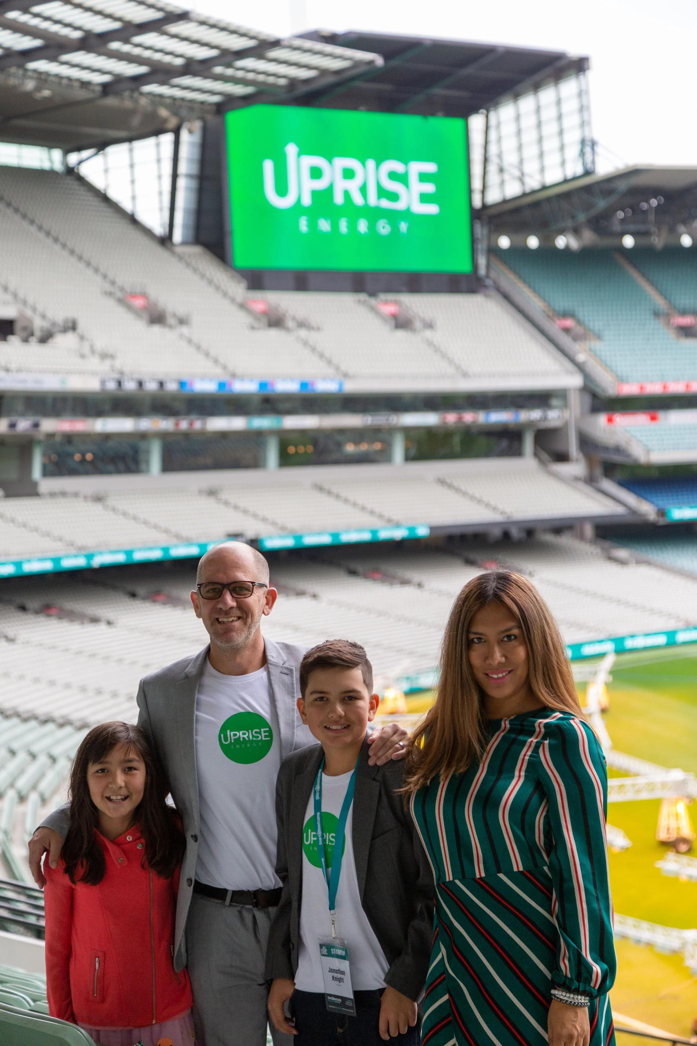 Representing Uprise in Australia, L to R: Kalani, Jonathan, Keone and Rosa Knight