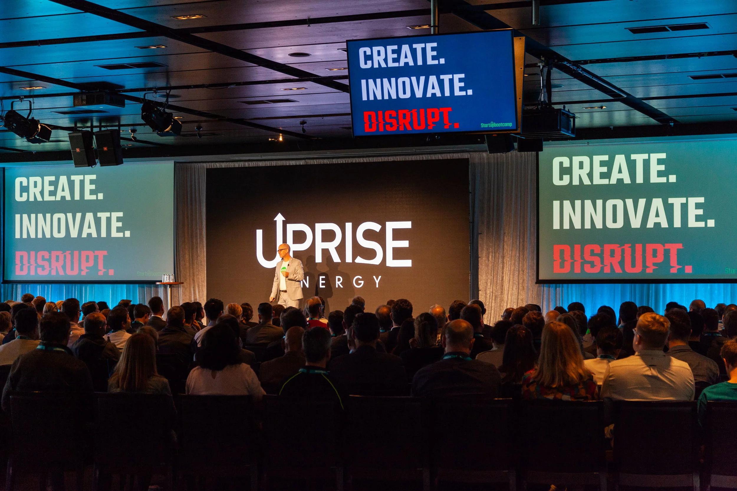 The Uprise pitch being delivered by Jonathan Knight