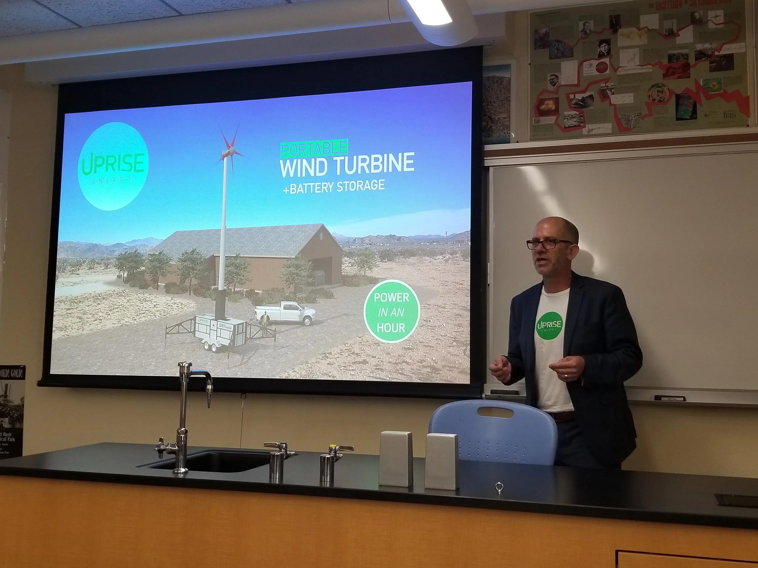 Uprise Cofounder, Jonathan Knight, presenting at Imperial Valley College as a part of the IVES