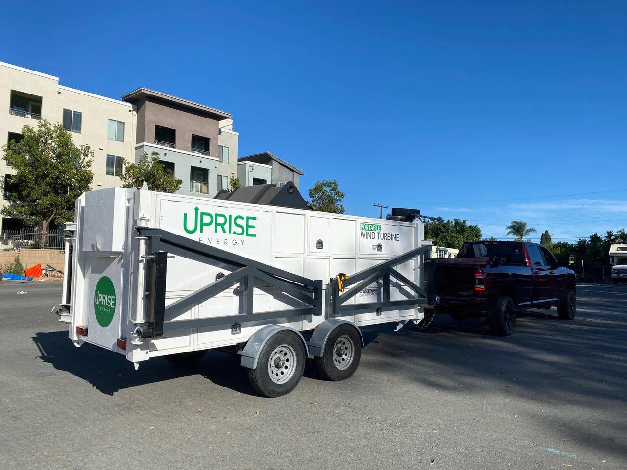 Figure 1: Ready to go! Getting hooked up the night before leaving in the Uprise Energy lot.