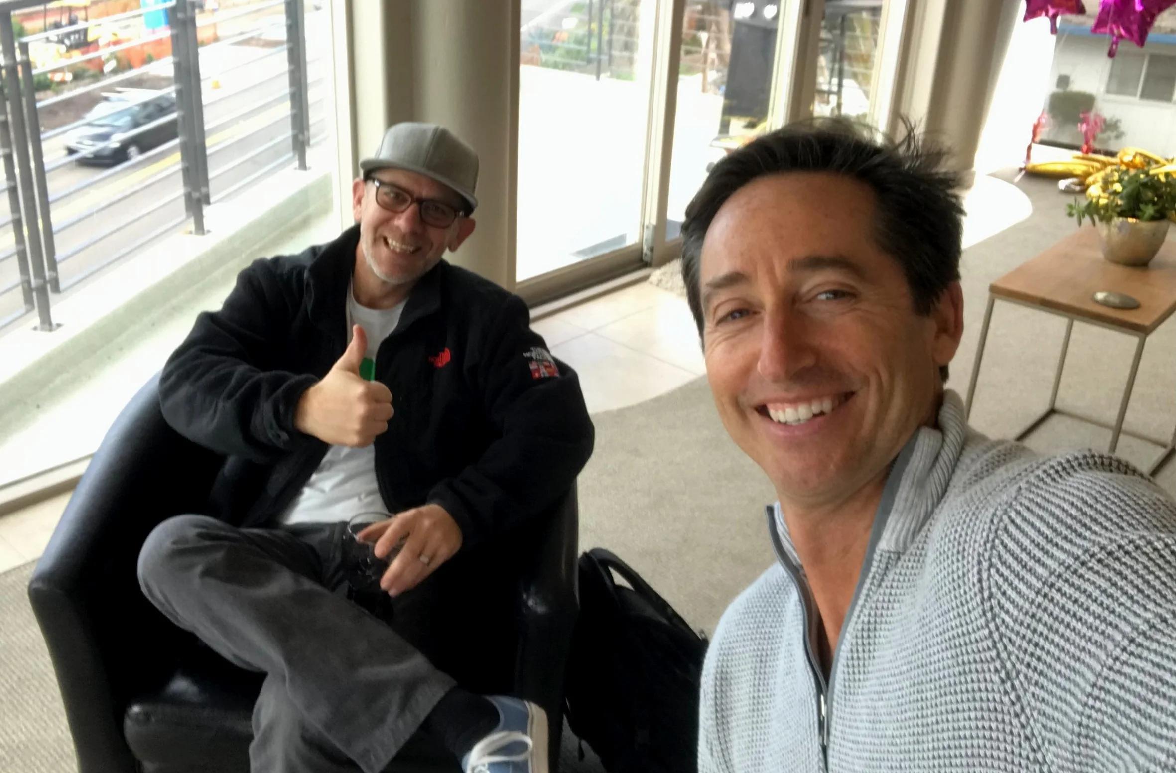 Jonathan and Jim in Jim’s Cardiff, California studio.