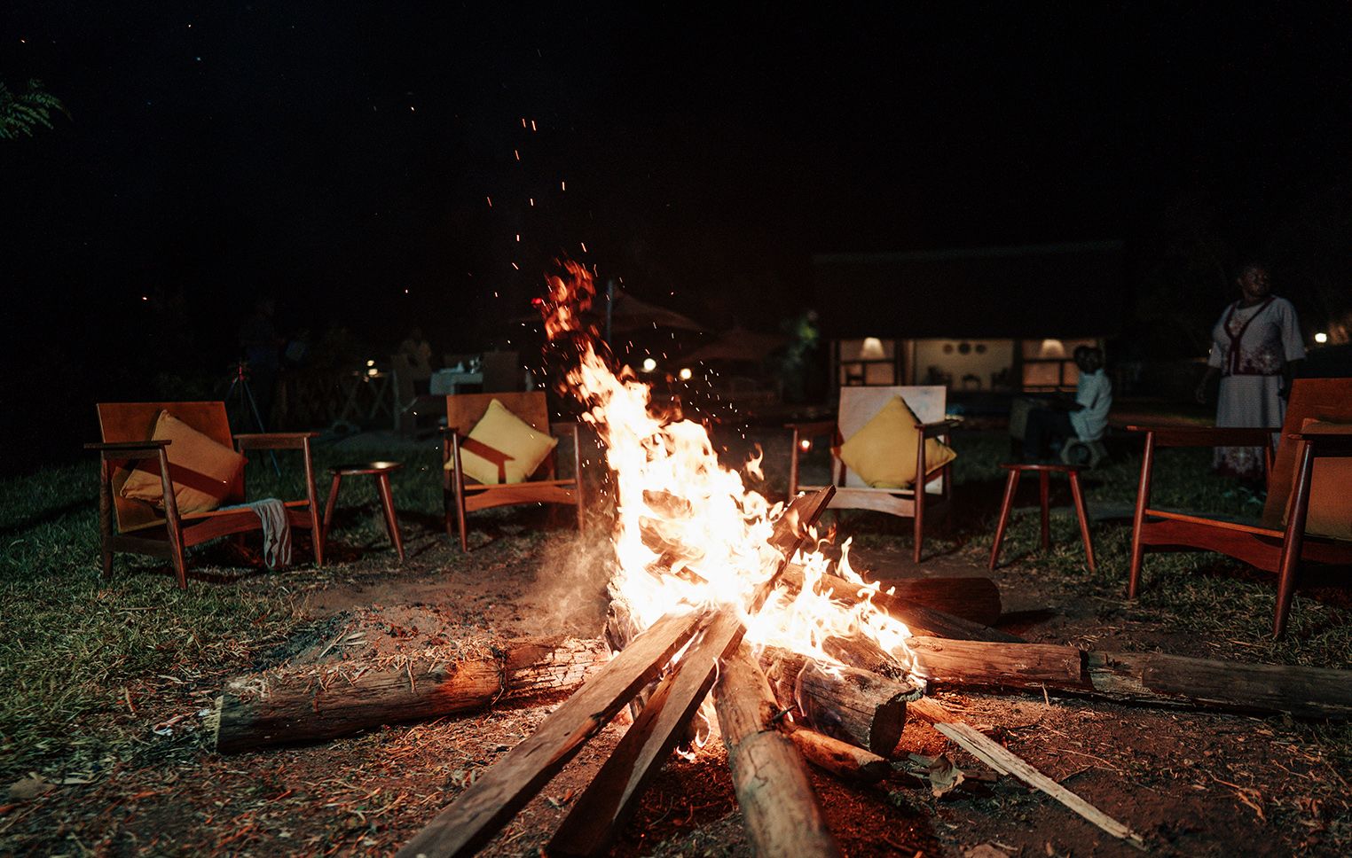 Evening Fireplace at Kikorongo