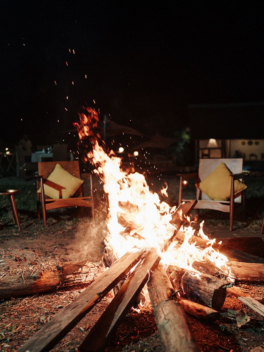 Evening Fireplace at Kikorongo