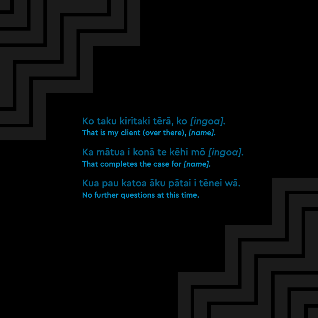 Sentences in English and Māori