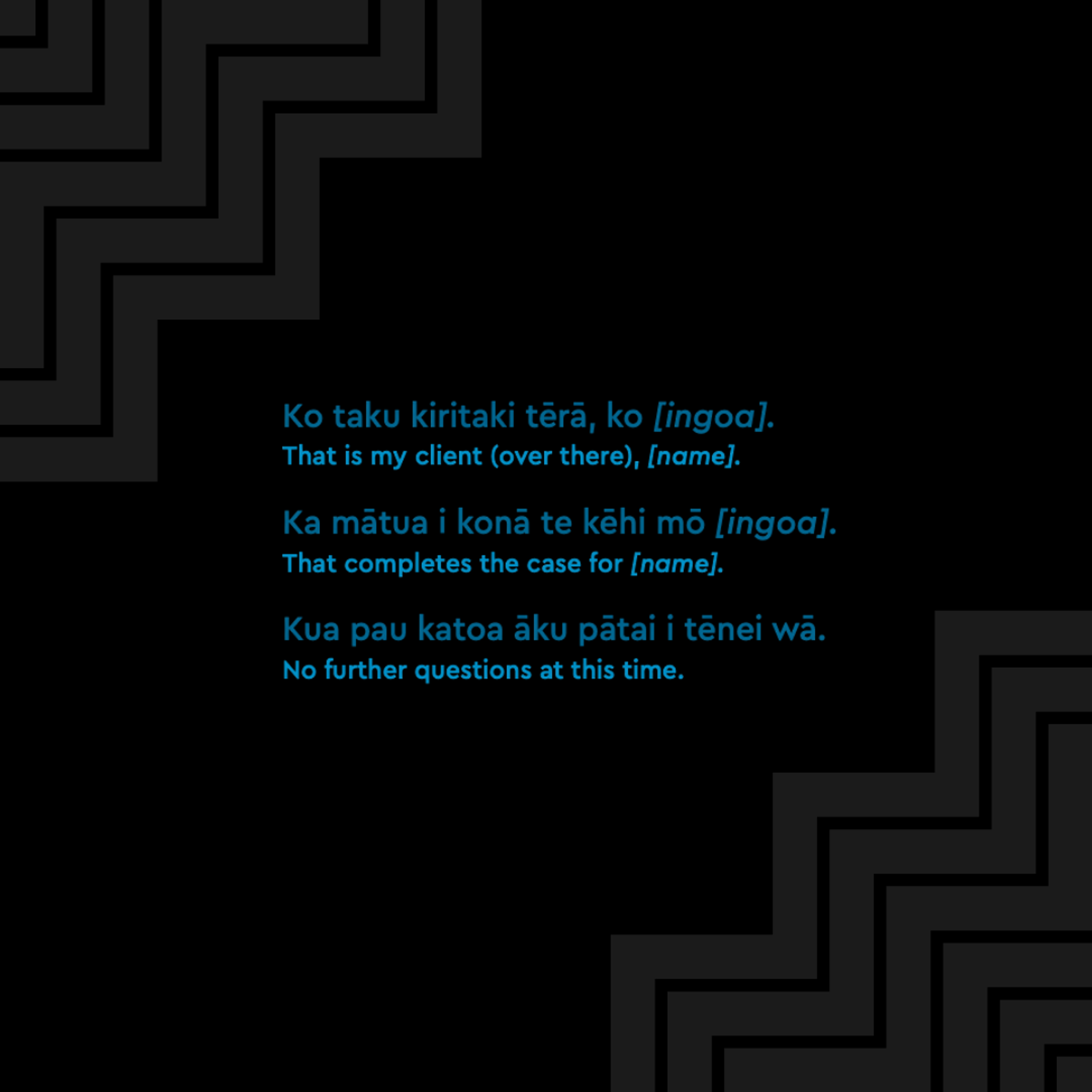 Sentences in English and Māori