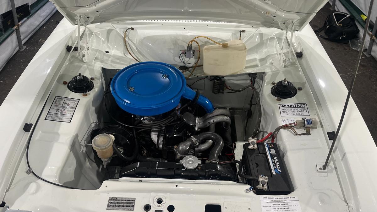 Fully restored Ford Escort 1300E Engine Detail