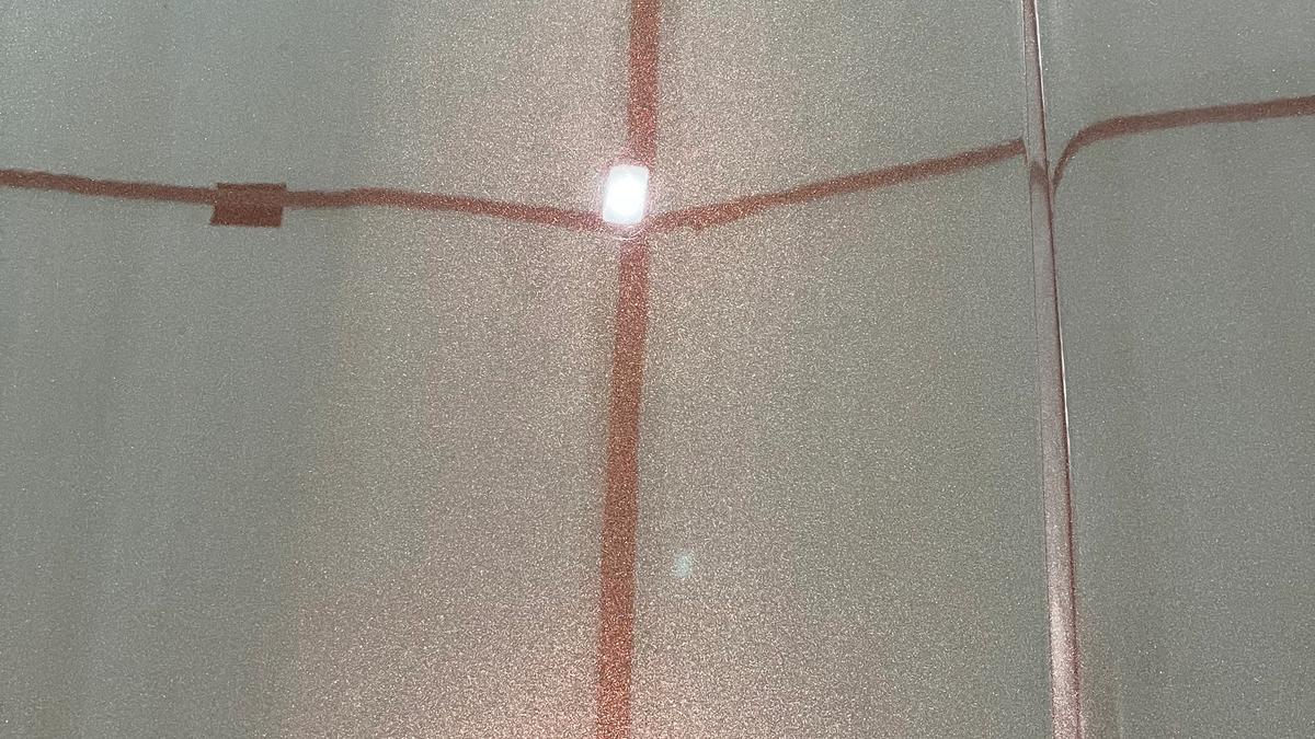 Ford Cortina bonnet after polishing 