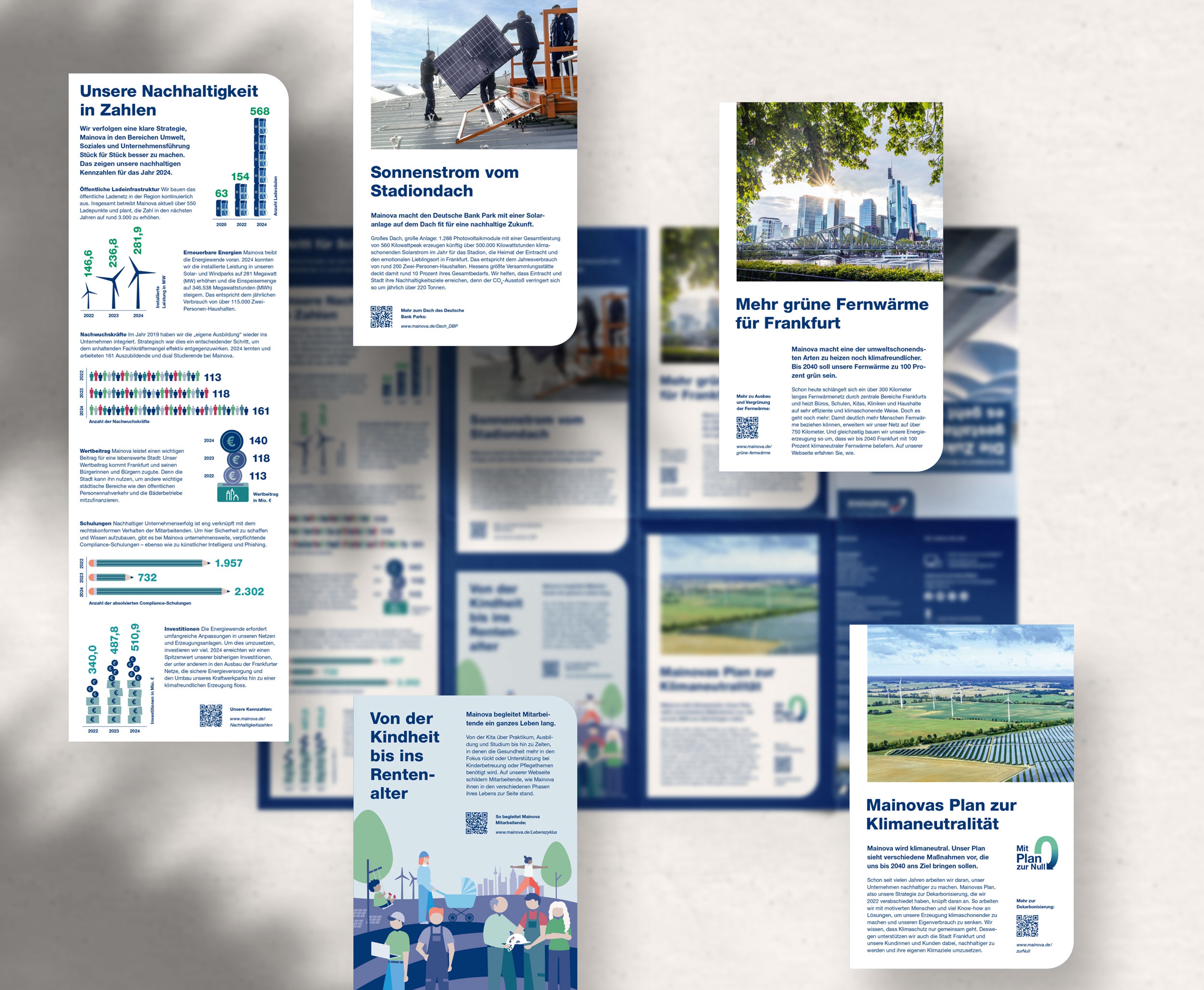 NB Rückseite mit hervorgehobenen interaktiven Elementen mit QR-Codes