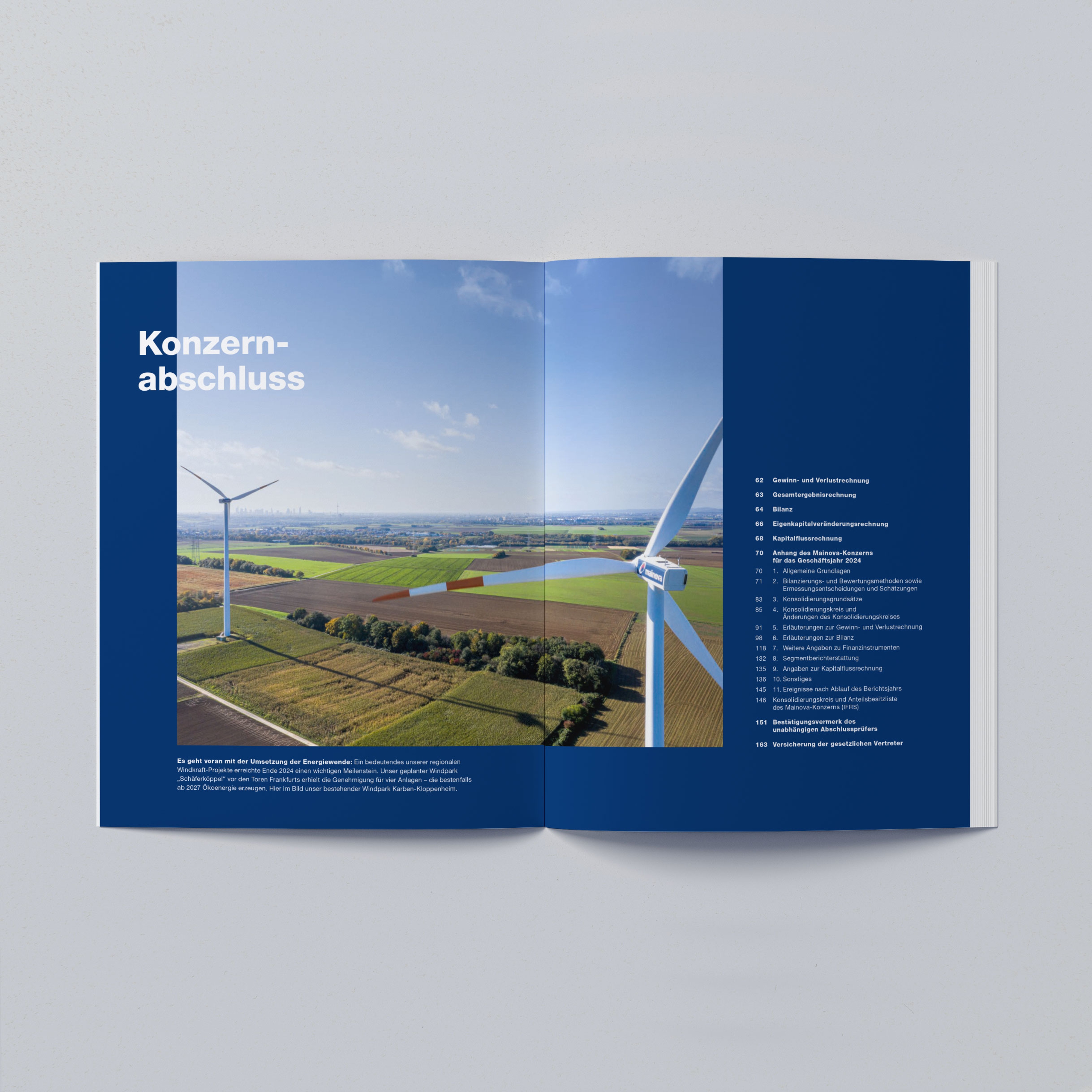 GB Geschäftsbericht Trennseite mit großflächiger Fotografie