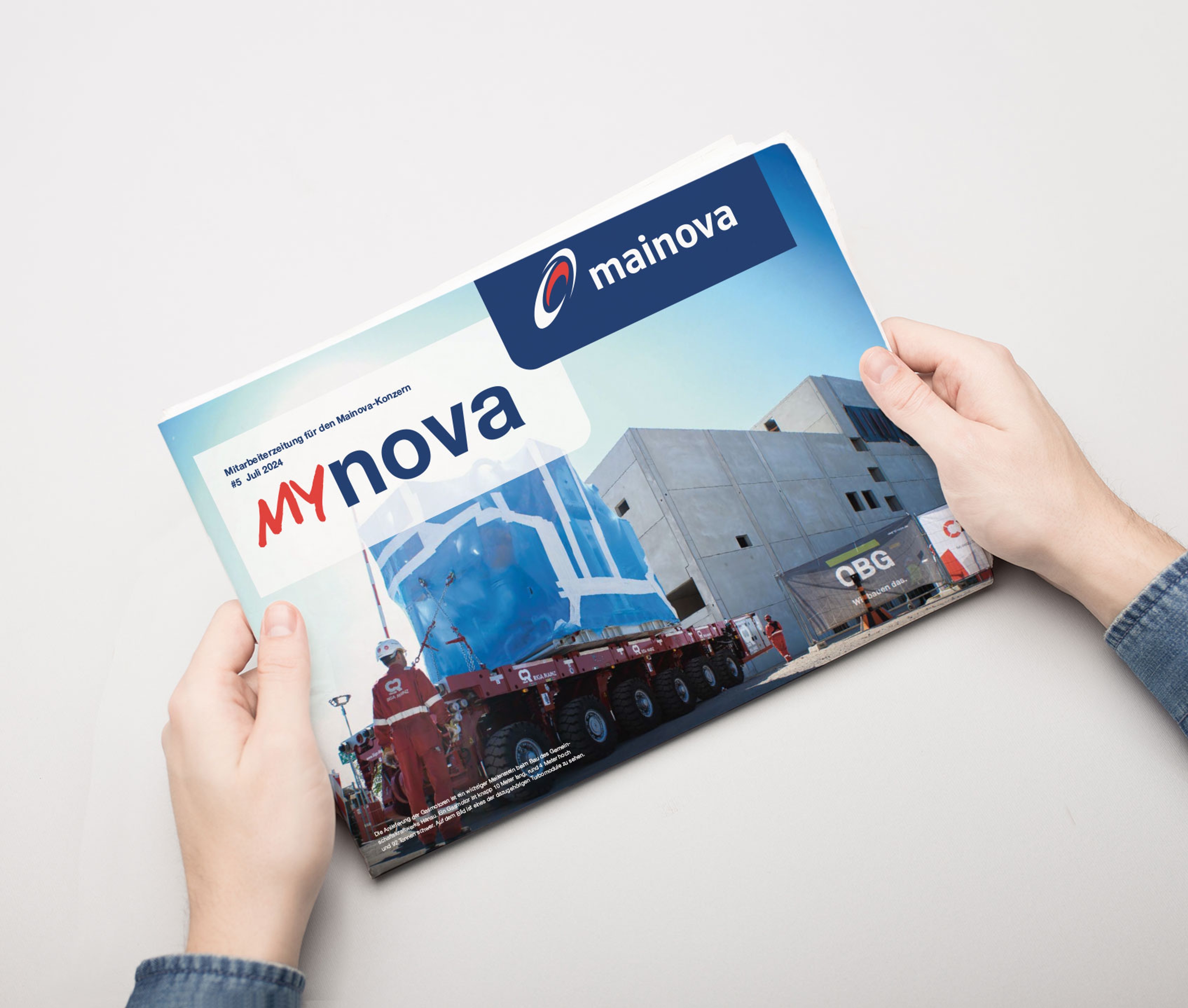 Haende halten Mainova mynova Mitarbeiterzeitung
