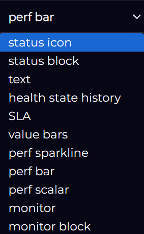 Matrix column visualization options