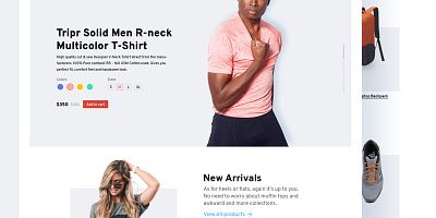 ecommerce landing page