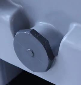 two 2-inch outlet openings in the side and in the base ...