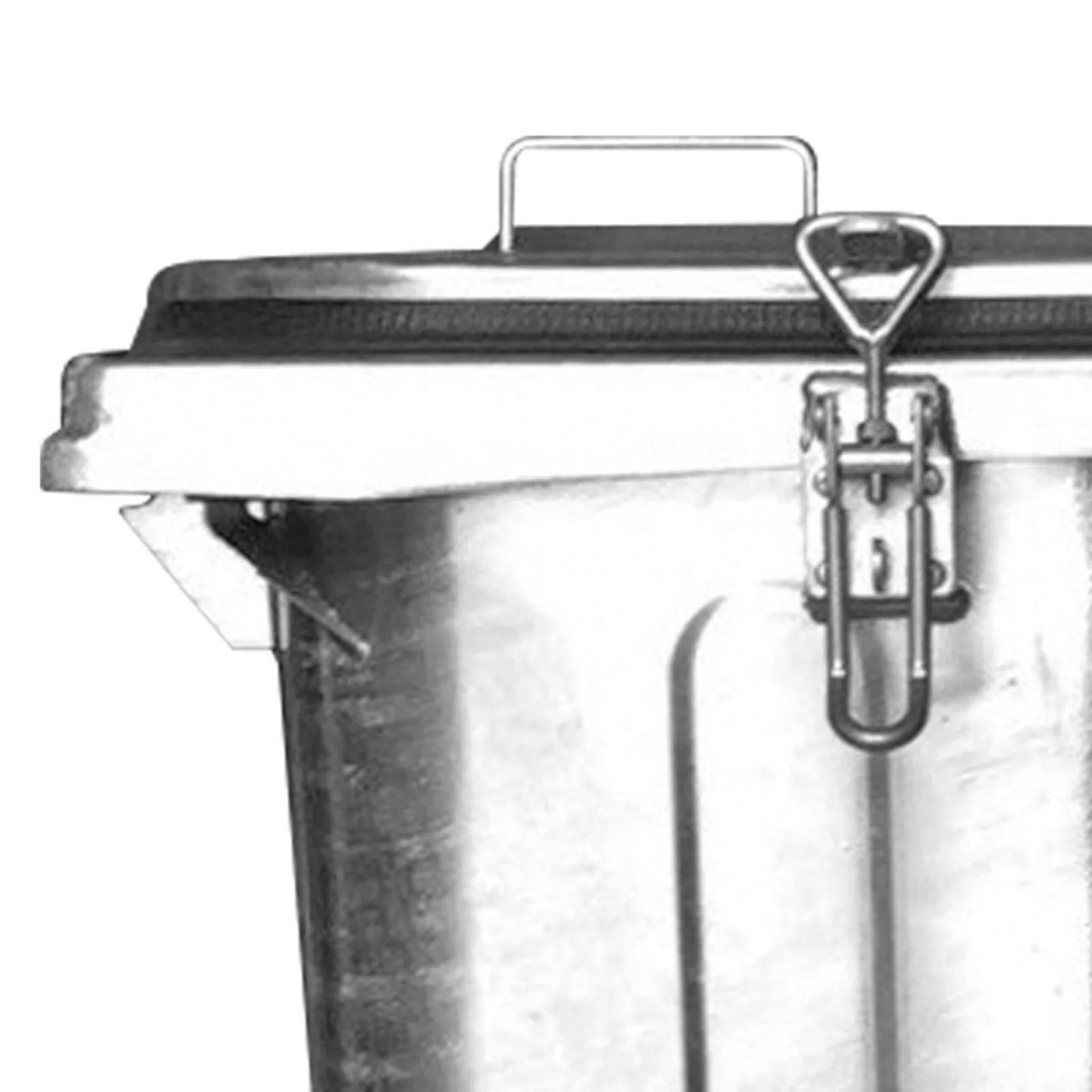 steel waste container with clip fasteners