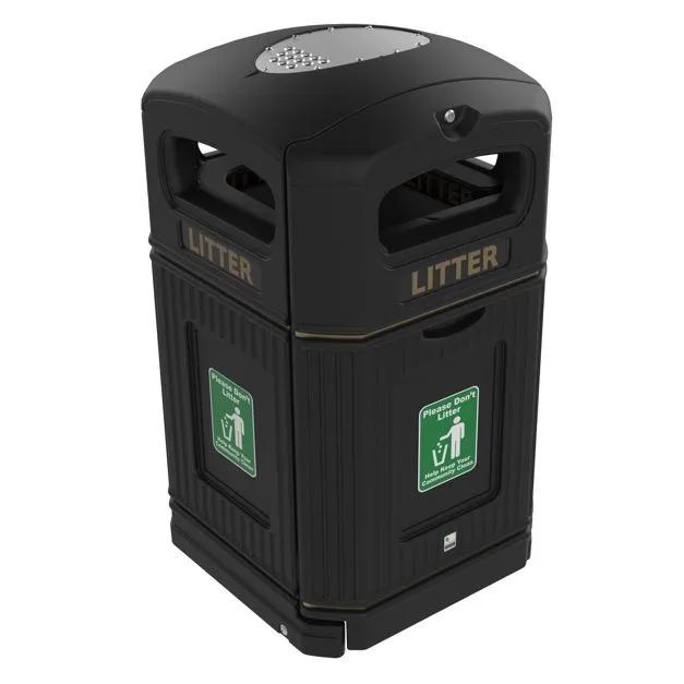 Leafield Heritage Square XL Street Litter Bin