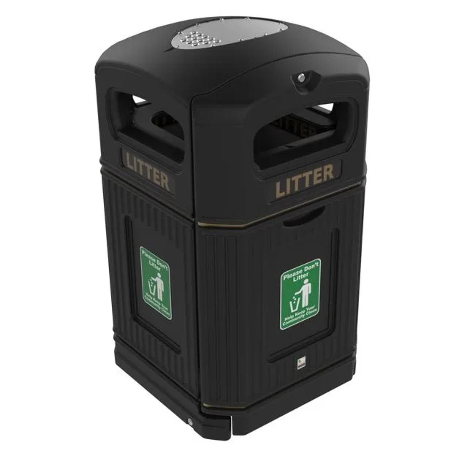 Leafield Heritage Square XL Street Litter Bin