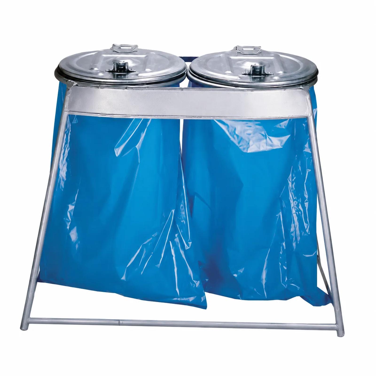 Hot-Dip Galvanized Double Waste Bag Holder – 2 × 120 Litres