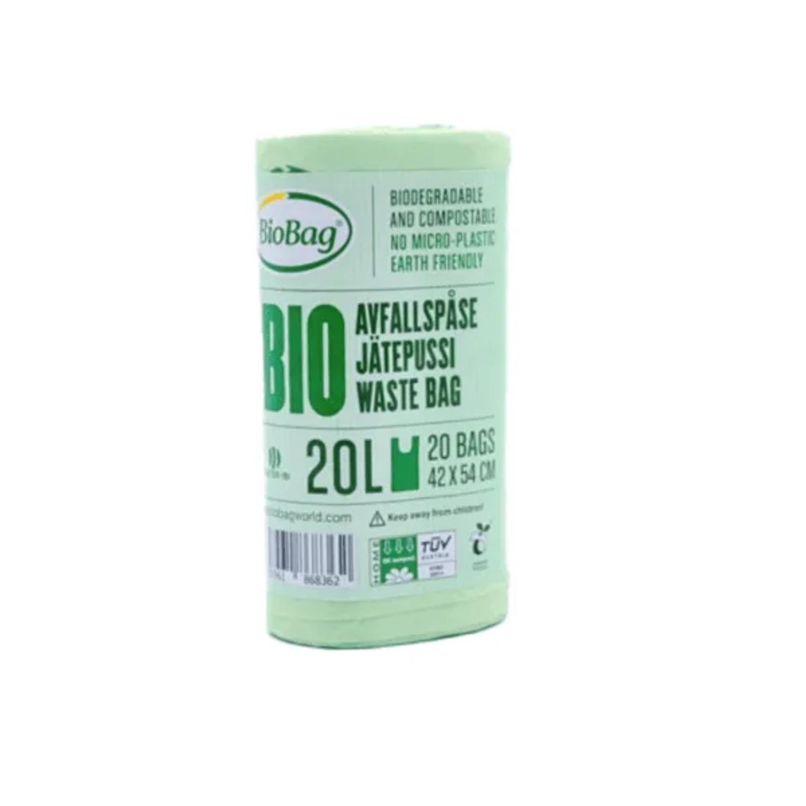 BioBag compostable bin bags with handles 20L (20 pcs)