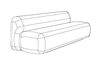 Model: BACKLESS BENCH WITH LARGE BACKREST