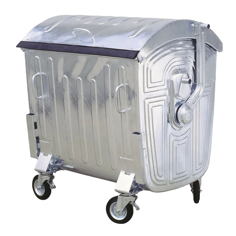 1,100 litres steel waste container