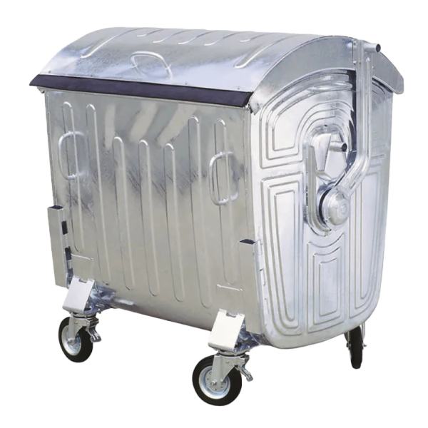 1,100 litres steel waste container