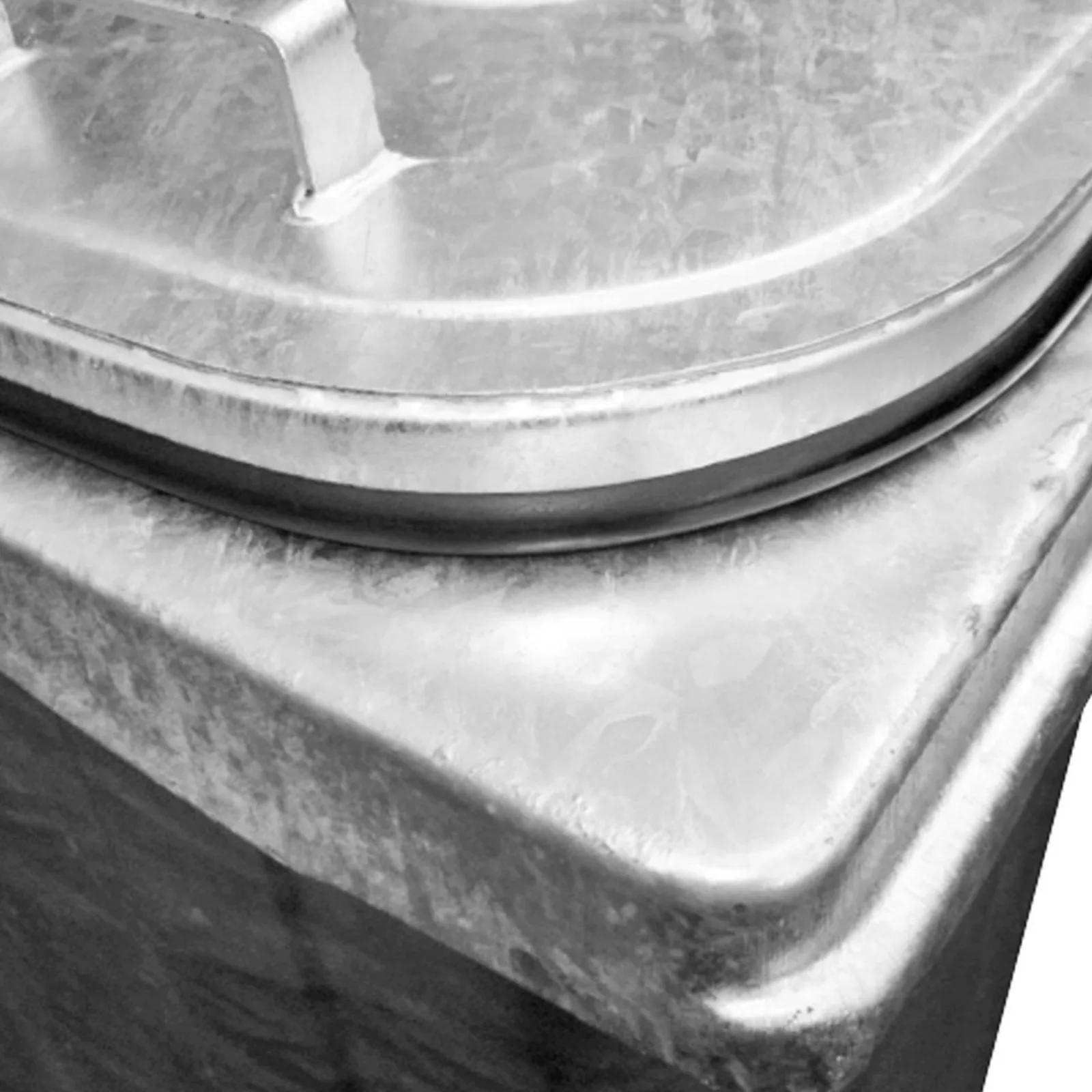 steel waste container with noise protection